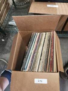 lot 210 image: Box of vintage records