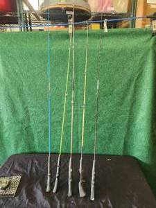 lot 196 image: Selection of 5 fishing rods
