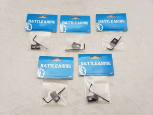 lot 117 image: Battle Arms Enhanced Modular Magazine Release Large   Anodized Black - QUANTITY 5 - BID IS TIMES THE QUANTITY