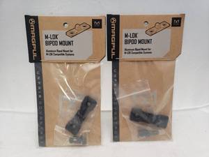 lot 126 image: MAGPUL M LOK Bipod Mount - QUANTITY 2 - BID IS TIMES THE QUANTITY