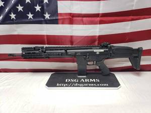 lot 252 image: Beautiful FN Herstal SCAR 16S 5.56 AR15 w Collapsible Stock, Muzzle Break & Extended FN Handguard & Flip Sights
