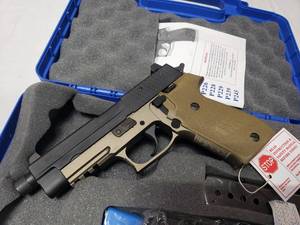 lot 502 image: Beautiful Sig Sauer P220 Stainless Tactical .45Auto w Threaded Barrel & 3 Magazines