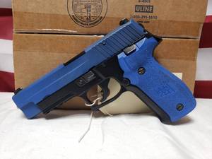 lot 652 image: Sig Sauer P226 Stainless .40S&W DAK Blue Pistol w New Mec-Gar Magazine