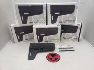 lot 258 image: Magpul BSL Arm Brace Milspec   Black - QUANTITY 5 - BID IS TIMES THE QUANTITY