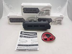 lot 310 image: MAGPUL MOE M LOK Carbine Length Handguards   Stealth Grey - QUANTITY 3 - BID IS TIMES THE QUANTITY