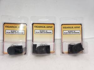 lot 517 image: Pearce Grip for Glock� 42 Finger Extension 1 Round - QUANTITY 3 - BID IS TIMES THE QUANTITY