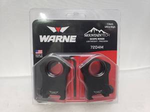 lot 382 image: Warne 1inch Mountain Tech Ultra High Matte Rings