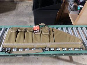 lot 138 image: American Mountain Supply 36inch Tactical Weapon Case   Tan   Made in USA