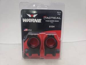 lot 15 image: Warne 30mm Tactical High Matte Rings