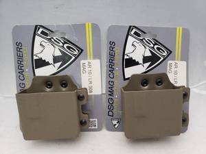 lot 788 image: CDC Kydex AR 10  308 Magazine Carriers - E2-tan - QUANTITY 2 - BID IS TIMES THE QUANTITY