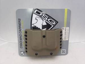lot 861 image: Alpha Double Mag Carrier for 940 Double Stack Mags Right Hip - Tan
