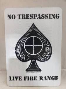 lot 1422 image: US Snipers Association No Tresspassing Metal Sign