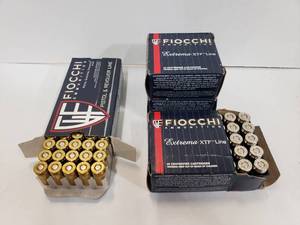 lot 1366 image: 3 Boxes of Fiocchi Extrema XTP .45ACP 200gr Jacketed Hollow Point Ammo - 25 Rounds Per Box & 1 Box of Fiocchi Pistol Shooting Dynamics .45 Auto 230gr FMJ Ammo - 50 Rounds Per Box