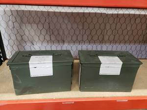 lot 1374 image: Lot of 2 .50 Cal Ammo Cans