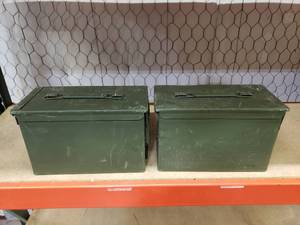 lot 1375 image: Lot of 2 .50 Cal Ammo Cans