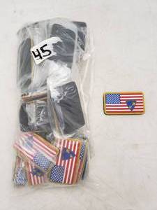 lot 1082 image: Lot of 45 DSG American Flag PVC Patches - RedBlue