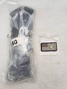 lot 1019 image: Lot of 60 DSG American Flag PVC Patches   BrownTan