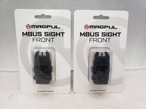 lot 1242 image: MAGPUL Gen2 MBUS Front Back Up Sight   Black - QUANTITY 2 - BID IS TIMES THE QUANTITY