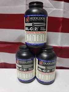 lot 807 image: Lot of 3 Hodgdon 1lb BL(C)-2 Rifle Powder