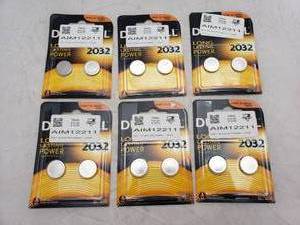 lot 1070 image: Duracell 2032 Battery   2 Pack - QUANTITY 6 - BID IS TIMES THE QUANTITY