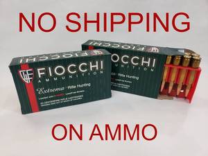 lot 1364 image: Fiocchi Extrema Rifle Hunting 308 WIN (308TTSX) 168gr Ammo - 20 Rounds Per Box - QUANTITY 2 - BID IS TIMES THE QUANTITY