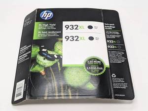 lot 17 image: HP 932XL Black Ink Cartridges Twin Pack