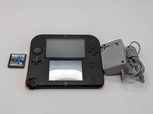 lot 29 image: Nintendo 2DS Handheld Game Console w Charger  1 Game