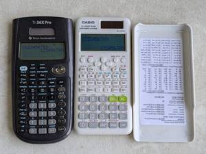 lot 145 image: Lot of 2 - Calculators Texas Instruments TI-36X Pro & Casio FX-15 ES Plus