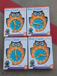 lot 213 image: Lot of 4 - MindWare Owl Clock