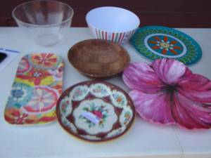 lot 85 image: bowls, various plates some plastic