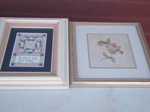 lot 138 image: 2 framed art pieces