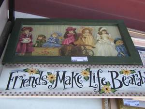 lot 141 image: Wooden Wall Art  QTY 2