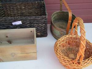 lot 145 image: wicker baskets