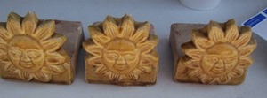 lot 163 image: SUN FACE VOTIVE CANDLE STANDS