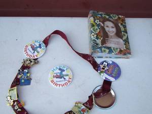 lot 169 image: SEVERAL Mickey Mouse  & FRIENDS Shirt pins, photo book