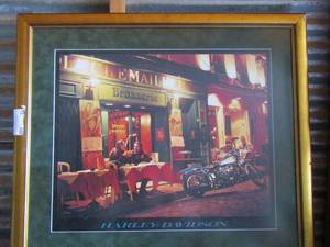 lot 23 image: Harley Davidson framed wall art