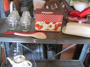 lot 229 image: kitchen utensils plus recipe box