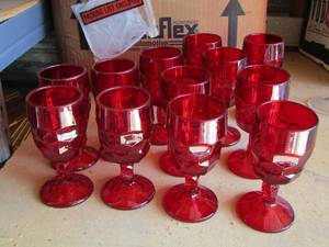 lot 12 image: RUBY RED Glasses qty 12