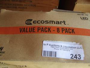 lot 243 image: Eco smart 8 pack LED bulbs