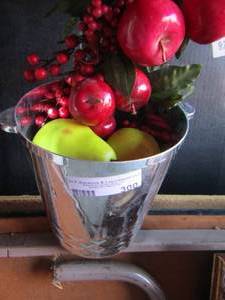 lot 300 image: wax fruit lot in vase