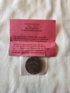 lot 57 image: United States Bicentennial Anniversary - 1776-1976 Eisenhower Dollar