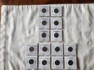 lot 128 image: Selection of collectible Jefferson Nickels