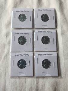 lot 167 image: Selection of 6 1943 Steel War Pennies