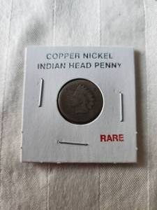 lot 194 image: Copper Nickel Indian Head Penny - 18- rare