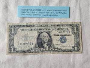 lot 212 image: 1957-B Silver Certificate $1 bank note