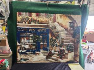 lot 84 image: Large artwork on canvass