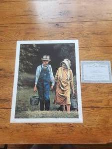 lot 4 image: Ready for your frame - Sharing the Harvest - limited Edition Print - Artist Kevin Newton - 93 of 995 - 16 x 20 - (A)