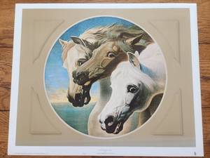 lot 9 image: Ready for your frame - Pharaohs Horses - limited Edition Print - Artist Rosa Bonheur - 17 x 22 - (B)