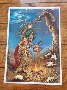 lot 29 image: Ready for your frame - Buffalo Dancer - limited Edition Print - Artist C.W. Vittitow - 18 x 25 (F)