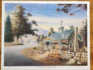 lot 59 image: Ready for your frame - New England Farmers Market - limited Edition Print - Artist Randy Souders - 20 by 26 - (L)